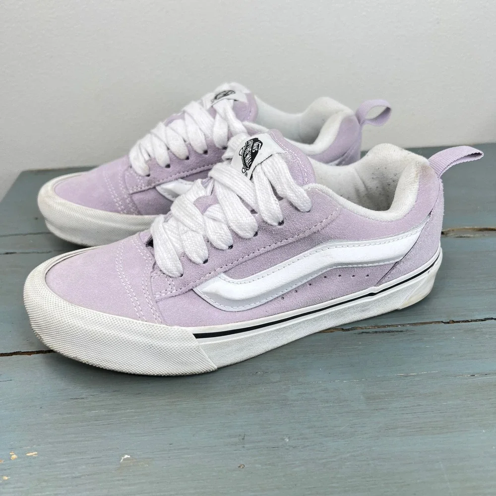 Vans Knu Skool Lavender Purple Suede Chunky Skate Shoes Womens 6 Mens 4.5 721356